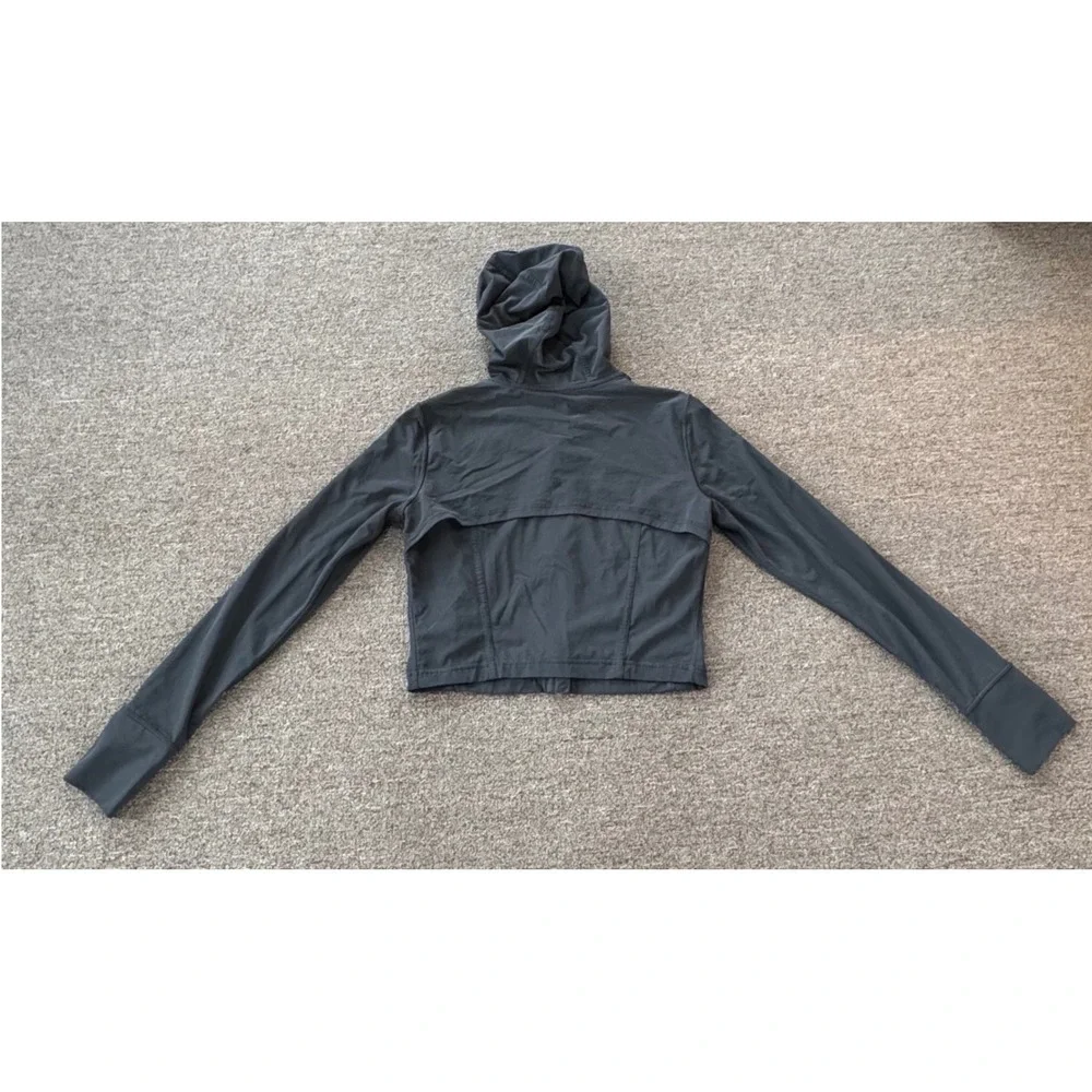Lululemon Hooded Define Jacket Nulu‎ Cropped Dark Gray Full Zip Size Small